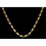 An 18ct Gold "Lozenge" Necklace, Modern, 600mm, gross weight 42.8g