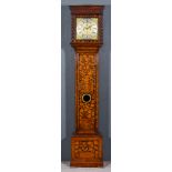 A Late 17th/Early 18th Century Walnut and Floral Marquetry Longcase Clock by Barnes of London, the