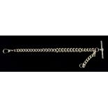 A 9ct Gold Albert Watch Chain, Modern, each link and clasp marked 9ct, 200mm overall, gross weight