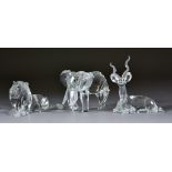 Three Swarovski Crystal Annual Editions Models from "Inspiration Africa" - "Elephant", "The Kudy",