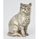 A Victorian Silver Novelty Pepperette in the Form of a Cat by Edward H Stockwell, London 1876,