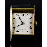 A Gentleman's 18ct Gold Cased Manual Wind Wristwatch, 20th Century, by Le Coultre, rectangular