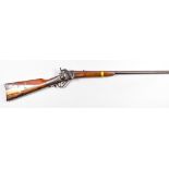 A .577 Calibre 1852 Sharps Rolling Block Rifle, 36ins bright steel barrel, bright steel lock and