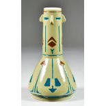 A German Aesthetic Lead-Glazed Pottery Vase, Early 20th Century, with impressed design, impressed