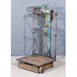 A Set of Cast Iron Platform Scales, by E & G Corderoy, London, "No. W1614", with traces of