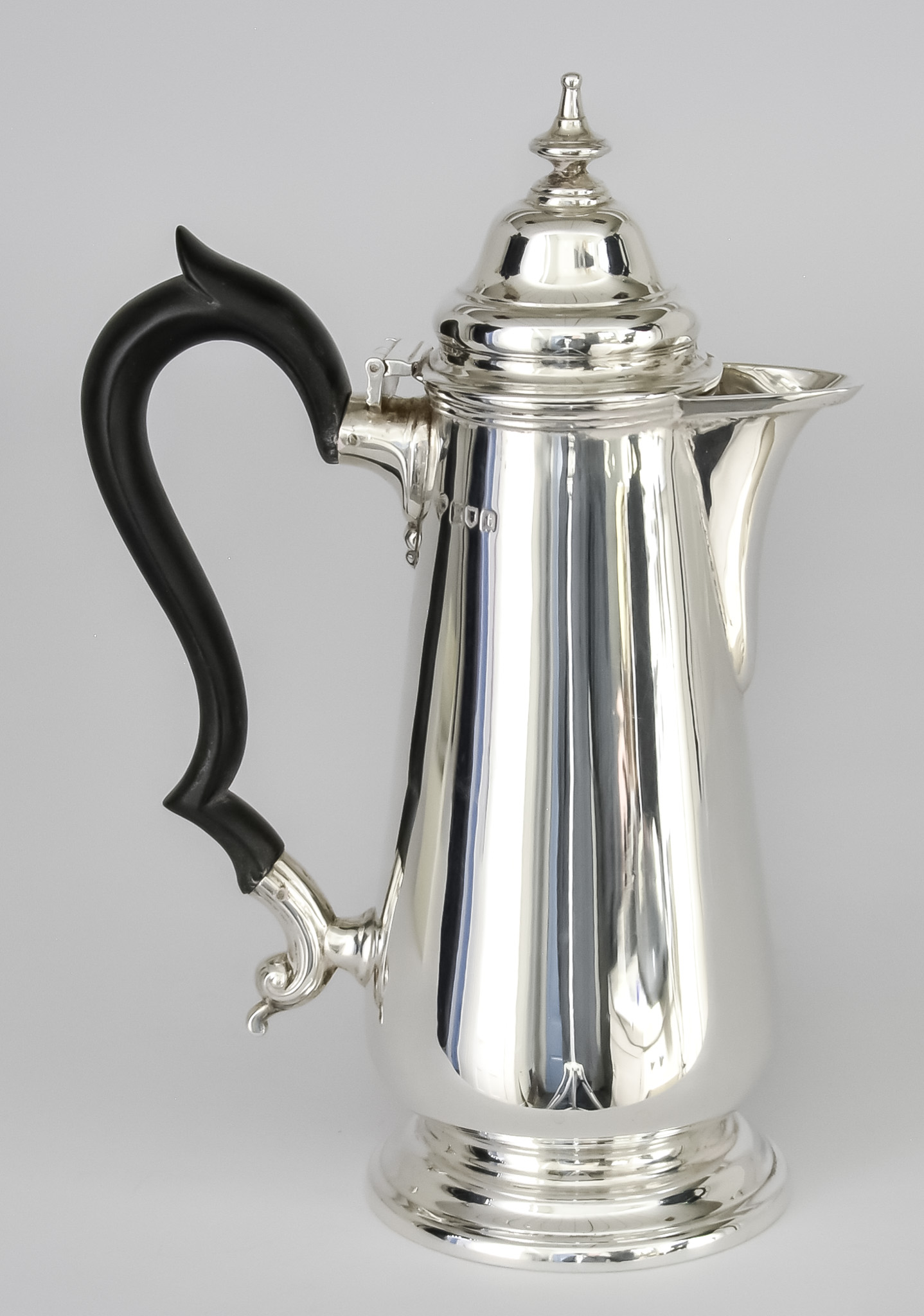 A George V Silver Hot Water Pot of 18th Century Design, by The Goldsmiths and Silversmiths