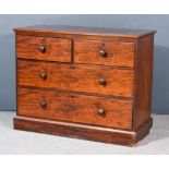 A Victorian Mahogany Chest of Drawers, with moulded edge to top, fitted two short and two long
