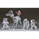 Four Swarovski Crystal Models of Walt Disney Characters from "Bambi" - "Bambi", with certificate,