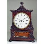 An Early 19th Century Mahogany Cased Mantel Clock, by John Hendry, the 8ins diameter cream dial with