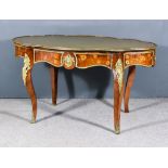 A 19th Century Continental Marquetry and Gilt Metal Mounted Centre Table, of lobed outline, the