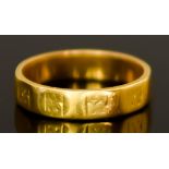 A 22ct Gold Wedding Band, 20th Century, size I+, gross weight 3.2g