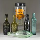 A Selection of Glass Bottles and Glass Ware, including - 'Edwin Bing Chemist Canterbury' Hamilton '