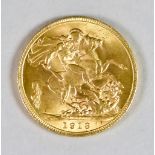 A George V Sovereign, 1913, fine