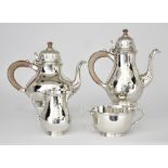 An Elizabeth II Silver Four Piece Tea and Coffee Service, by William Comyns, London 1950 and 1954,