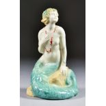 A Rare Royal Doulton Bone China Figure - "Mermaid", HN97, Circa 1917-36, designed by Harry