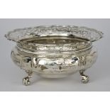 A George V Silver Circular Bowl by The Goldsmiths and Silversmiths Co. Ltd, London 1913, with shaped