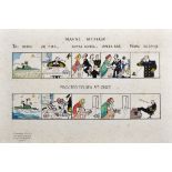 R. McLean - Pen and watercolour cartoon narrative - "Naval Message, 2: rubis (r) F.O.S., Royal