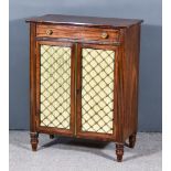 A George IV Mahogany Cabinet, the whole with ebonised stringings, square edge to top, fitted one