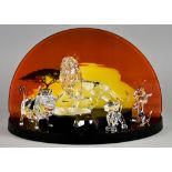 Four Swarovski Crystal Models of Walt Disney Characters from "The Lion King" - "Mufasa", with