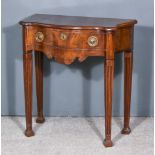 A Late 18th Century and Later Mahogany Side Table of Serpentine Outline, fitted one frieze drawer