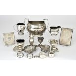 A George III Silver Oval Two-Handled Sugar Bowl and Mixed Silver Ware, the sugar bowl maker's mark