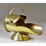A Trench Art Coal Scuttle, fabricated from a British eighteen pound shell case, dated 19.6.15,