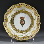 A Rare Caughley Saucer, Circa 1790-1793, with the crest of Prince Frederick Augustus, Duke of