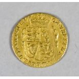 A George III Quarter Guinea, 1762, 1.9g, fine/very fine