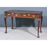 An Early 20th Century Dark Mahogany Side Table, with moulded edge to top, fitted two frieze