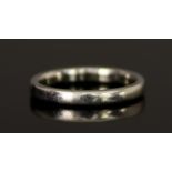 A Platinum Wedding Band, Modern, size N+, gross weight 5.6g