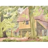 ***Archibald Sanderson (1901-1972) - Watercolour - "The Barn:Wortham Manor", signed, 10.25ins x 13.