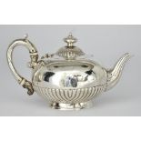 A George IV Silver Circular Teapot, by S. C. Younge & Co., Sheffield 1821, the slightly domed