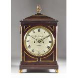 A 19th Century Rosewood and Gilt Metal Mounted Mantel Clock by Thomas Richards of London, the 7.