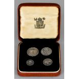 A George VI Maundy Set, 1950, fine, in original fitted case