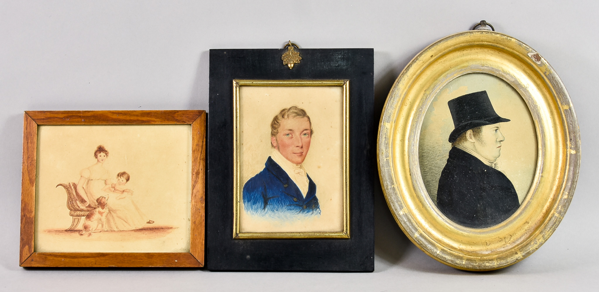 Early 19th Century English School - Miniature - Shoulder length portrait of Robert Campbell, 5.37ins