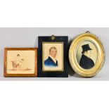 Early 19th Century English School - Miniature - Shoulder length portrait of Robert Campbell, 5.37ins