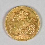 An Edward VII Sovereign, 1905, fine