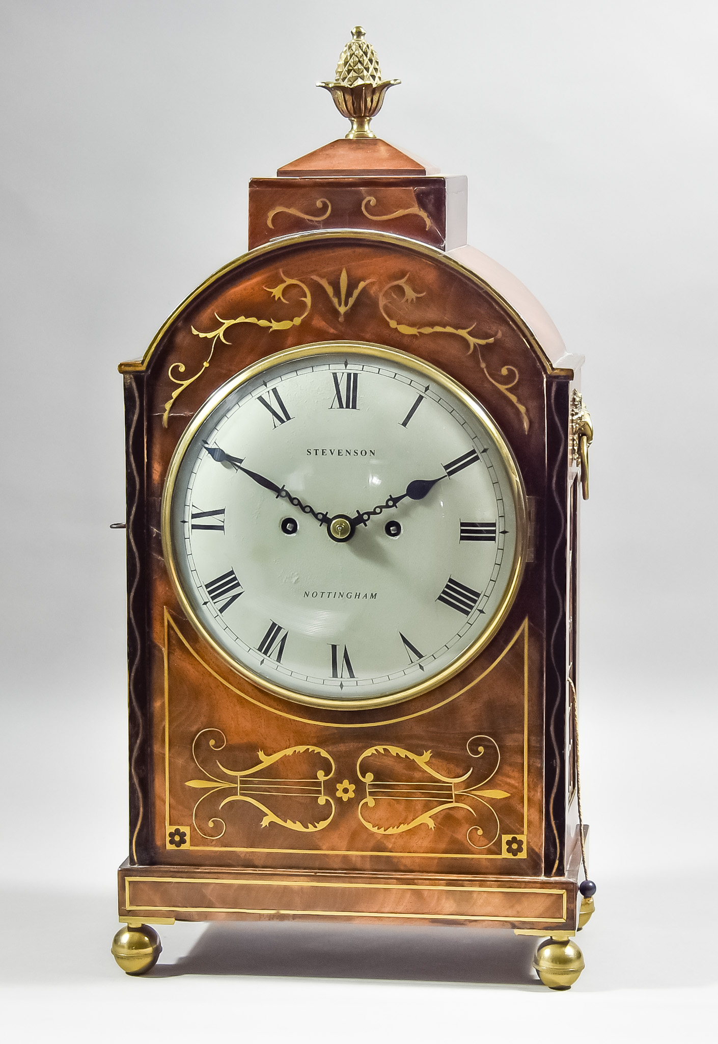 A 19th Century Mahogany Cased and Gilt Metal Mounted Mantle Clock by Stevenson of Nottingham, the