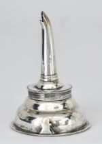A George III Silver Wine Funnel possibly by I C, London 1786, with bead mounts and removable