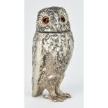 An Elizabeth II Silver Novelty Pepperette in the Form of an Owl by William Comyns, London 1965,
