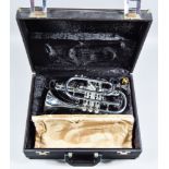 A 20th Century Nickel Plated Cornet, manufactured by Boosey & Hawkes, London, England, model