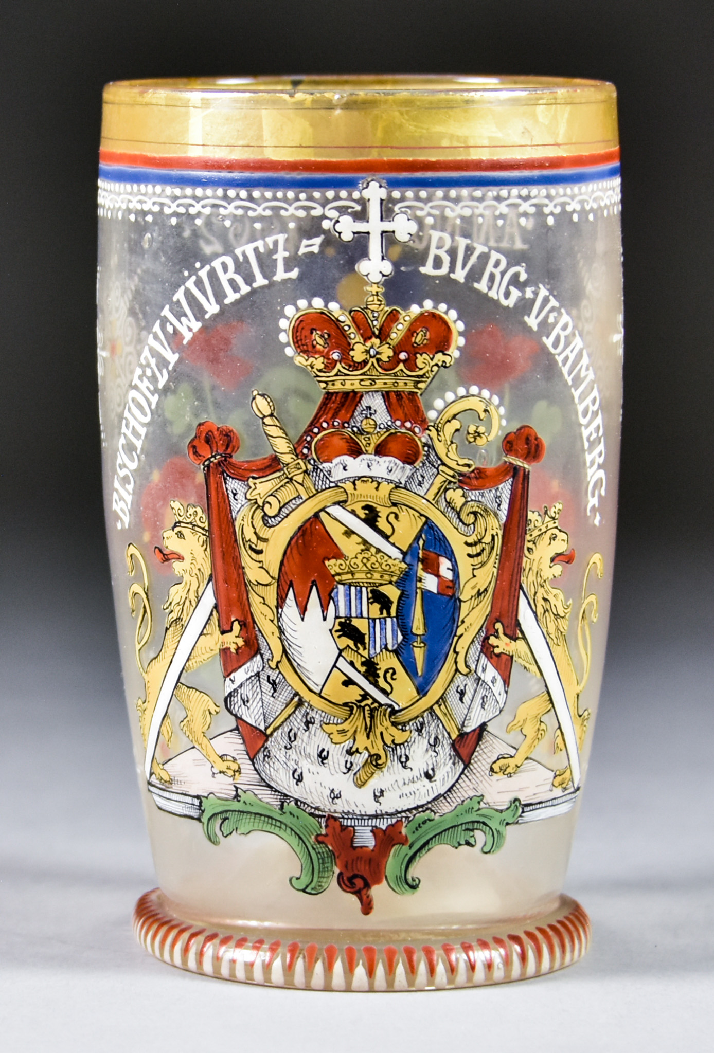 An Historismus Glass Humpen, Late 19th/Early 20th Century, possibly by Fritz Heckert, Silesia,