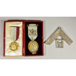 A Quantity of Masonic Jewels, including a 'Decimus Quintis' from Burdett Coutts Lodge, inscribed '