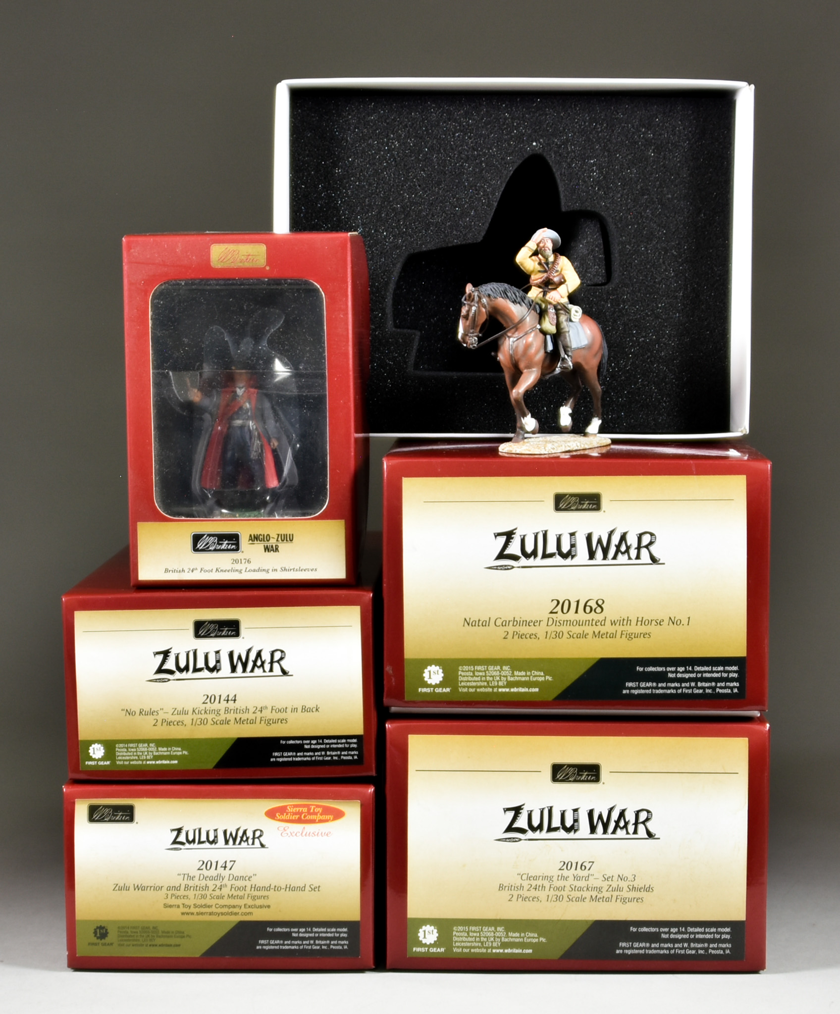 A Collection of W Britain Zulu War Models, comprising - "The Deadly Dance" 20147 limited edition 439