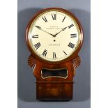 A 19th Century Mahogany Cased Drop Dial Wall Clock, Examined by Camerer Cuss & Co., London, the