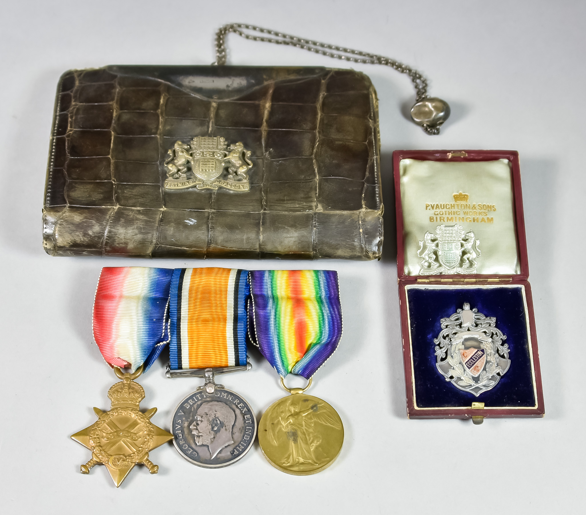 A Group of Three Medals, and a small quantity and ephemera relating to Earnest Finch of the