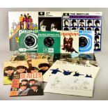 A Small Collection of The Beatles 12ins Vinyl Albums and 7ins Singles, including - "With the