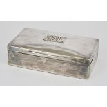 A Late Victorian Silver Rectangular Cigar Box by The Goldsmiths and Silversmiths Co., London 1897,