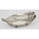 A George V Silver Basket of Shaped Outline by Joseph Gloster Ltd, Birmingham 1916, with moulded rim,