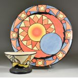 A Lorna Bailey Limited Edition 'Eclipse' Charger, No. 11/100, 13.5ins diameter and a Lorna Bailey